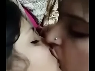 two indian hot girls pursuance lesbian sex before their customer