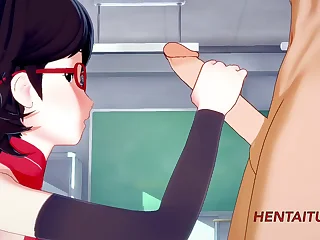 Boku only slightly Hero Boruto Naruto Hentai 3D - Bakugou Katsuki & Sarada Uzumaki Sex at School - Animation Hard Sex Manga
