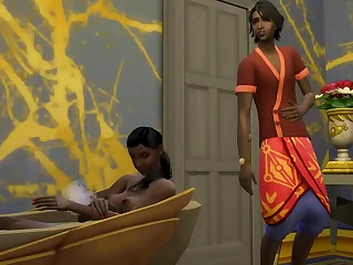 Indian step Mommy And Son Bathe Together family dealings